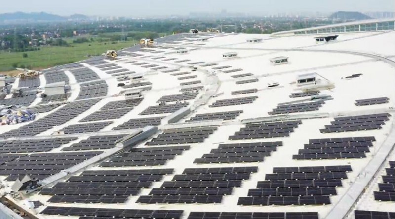 并網發電倒計時！杭州西站光伏項目組件已鋪設完畢