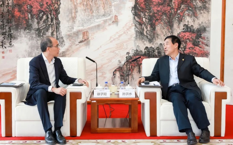 中國能建黨委副書記、總經理孫洪水與中興通訊總裁徐子陽會談