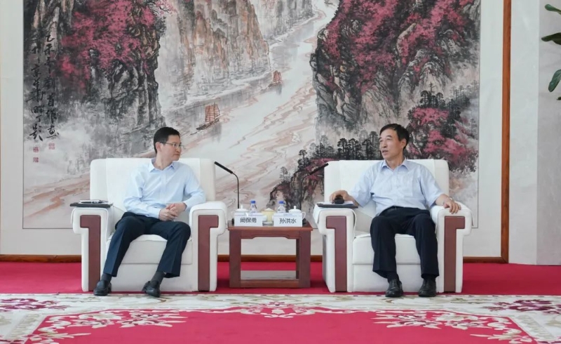 中國能建黨委副書記、總經(jīng)理孫洪水與郴州市委副書記、市長闞保勇會談