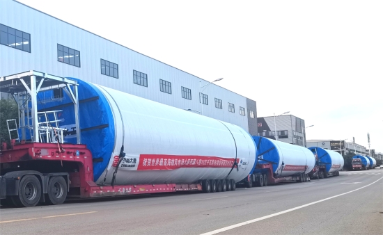 世界最高海拔風電場塔筒發運