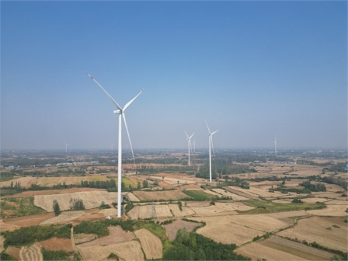 唐河縣60兆瓦分散式風電項目全容量并網發電